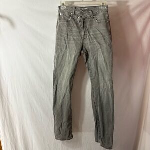 Madewell Gray 90s Straight Leg Jeans with Crossover waist